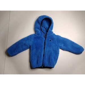 Snozu Baby Toddler Blue Fleece Hooded Jacket‎ Full Zip Warm Winter Coat 18M